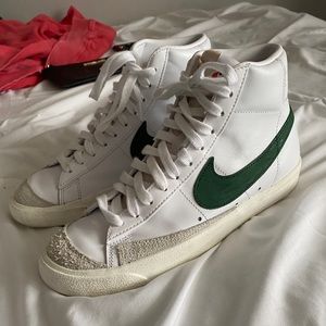 Custom green nike blazers